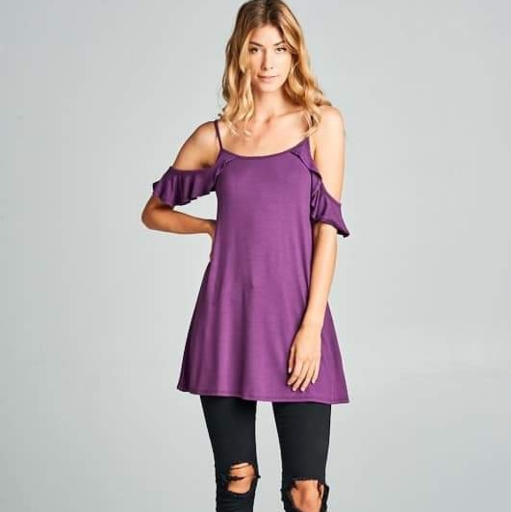 Purple cold shoulder